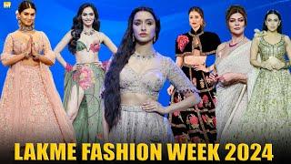 Shraddha Kapoor, Ananya Pandey, Manushi Chillar, Sushmita Sen | Lakme Fashion Week 2024