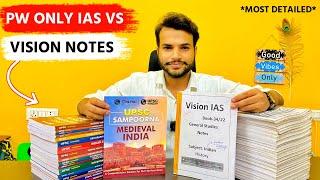 Vision IAS Notes VS PW Only IAS Notes | PW Sampoorna Books Review | Vision IAS Notes 2023