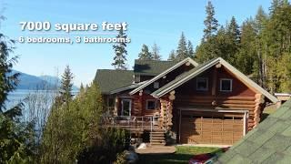 Luxury log homes for sale 27 Acres | Pristine Waterfront Property | BC Canada