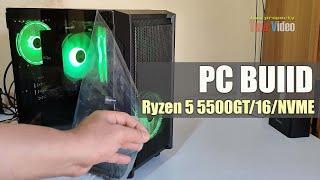 AMD Ryzen 5 5500GT PC build| Low budget gaming pc build