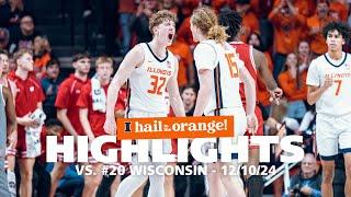 Illini Men's Basketball | Highlights vs. #20 Wisconsin 12/10/24