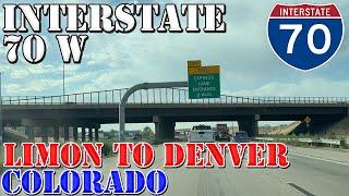 I-70 West - Limon to Downtown Denver - Colorado - 4K Highway Drive