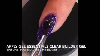 Glitter gel nail application Gel Essentials