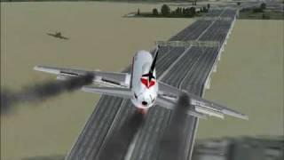 FSX Lockheed L 1011 300 Terrible Emergency landing on a bridge