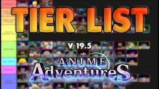 Updated Anime Adventures All Units Non - Unique Tier List