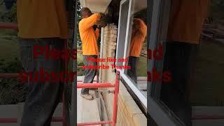 Extremely loose brick front. demo all & relay solid & prepare for a scratch coat & new stone #brick