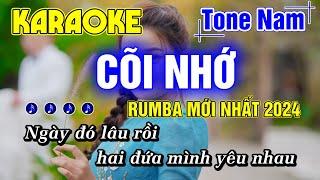 Cõi Nhớ Karaoke Tone Nam Nhạc Sống Rumba Beat Phối Mới Nhất 2024 Công Tuấn Bolero