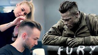 Brad Pitt Hair from FURY - Professional Guide - Men's Undercut