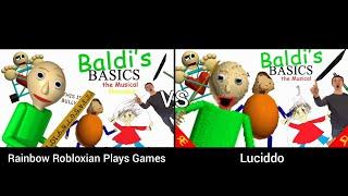 BALDI'S BASICS: THE MUSICAL Part 13 (Rainbow Robloxian Plays Games vs Luciddo)