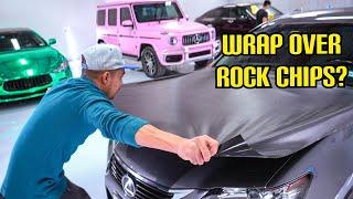 Can You Wrap Over Rock Chips? Lets See ! Carbon Fiber Car Wrap 