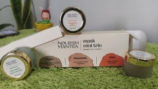 Nourish Mantra Mask Mini Trio Face Care Kit review (हिंदी) | Vishal Gore