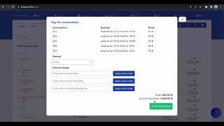 Mass actions: pay for connections | iProxy.online