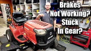 Troy Bilt Riding Mower Brake Adjustment & Stuck in Gear Repair | Step-By-Step Guide | Quick Easy Fix