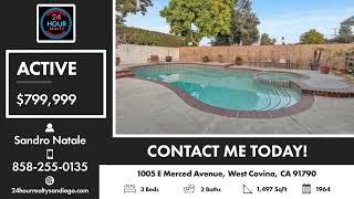 West Covina Home For Sale - 1005 E Merced Ave $799k