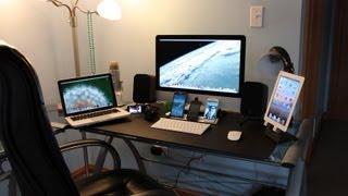 Ultimate Tech Bedroom/ Desk Tour | Gaming Setup | Desk Setup 2013 | Entrainment System | GeeksRoom