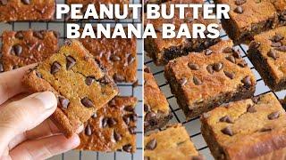 Peanut Butter Banana Chocolate Chip Bars Recipe