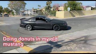 Doing Donuts In A 1998 Mustang Gt