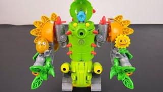 9- Minutes Unboxing ASMR Plants vs. Zombies - Combined Robot Toy Set | Toy Review