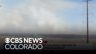 Evacuations ordered for grass fire burning near Colorado Springs Airport