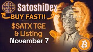 New Bitcoin DEFI SatoshiDEX SATX Token Exchange Listing for HUGE GAINS!! BUY FAST!!