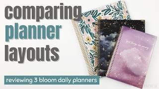 2025 BLOOM DAILY PLANNERS | Comparing 3 Planners | Bloom Planner Review