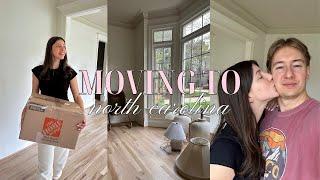 MOVING VLOG #1: moving to North Carolina's suburbs, first-time homeowners