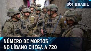 Forças israelenses atacam prédio em Beirute, no Líbano | SBT Brasil (27/09/24)