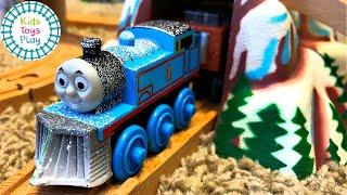 Biggest Thomas and Friends Winter Wooden Railway Track Build Compilation