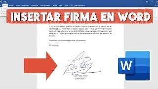 Como Insertar una Firma en Word