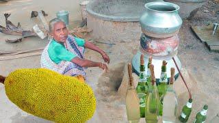 Jackfruit Wine | Jackfruit Alcoholic Home made Wine | Grandmother Making at Home.........