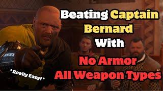 Blacksmith's Son Beats Bald Veteran With All Real Weapons While N*ked- Beating Bernard With No Armor