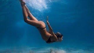 Girl Underwater | freediving | snorkeling | without fins clear water part 2