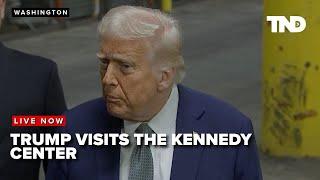 President Donald Trump tours the Kennedy Center and participates in a board meeting