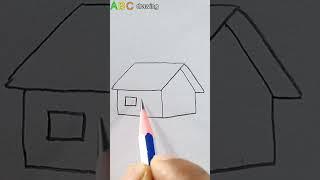 How To Draw A House Very Easily | Easy Drawing #shorts