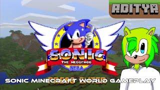 Let's play Sonic Minecraft World! • Mastered YT Aditya | Sonic the Hedgehog • Minecraft