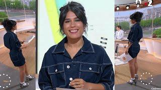 Émilie Tran Nguyen en jupe dans Télématin sur France 2 le 2 Juillet 2024