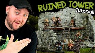 Building a Ruined Tower for Dungeons & Dragons out of Styrofoam