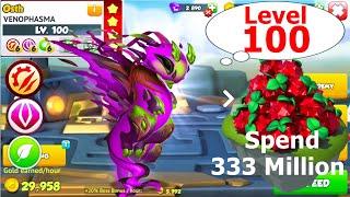 Level up to 100 Venophasma Tyrant ancient Dragon-Dragon Mania Legends | Runner event rank 7th | DML