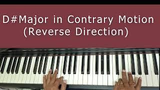 E Flat Major Scale in Contrary Motion | Piano Right and Left Hand | Piano tutorial for beginner