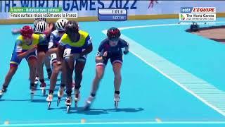 La finale du 1000m en roller de vitesse aux Jeux Mondiaux de Birmingham