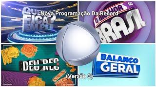 Nova Programação Da Record (Versão 3) Em 2024 (SIMULAÇÃO)