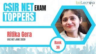 Qualifying CSIR NET Exam - A Working Mother's Success Story - Ritika Gera - Rank 36