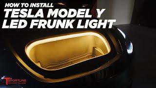 Light up the FRUNK!  T Sportline Plug & Play DIY - How to Install Tesla Model 3 / Y LED Frunk Light