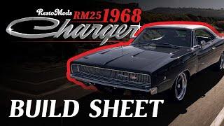 The 440ci Big Block 1968 Dodge Charger 'Bullitt' Remake - RM25 Build Sheet