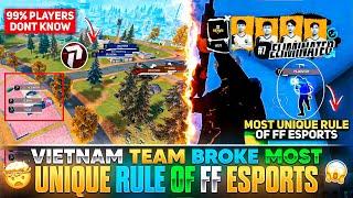 VIETNAM TEAM BROKE MOST UNIQUE RULE OF FF ESPORTS | FREE FIRE MOST IMPORTANT RULE EXPLAINED