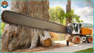 Extreme Dangerous Fastest Big Chainsaw Cutting Tree Machines | Biggest Heavy Equipment Machines