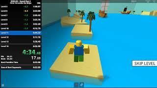 ROBLOX Speed Run 4 - First 16 Levels (No Skips) in 6:54.530