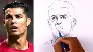 From Beginner to PRO Cristiano Ronaldo Portrait | Ronaldo Drawing