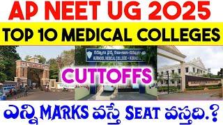 NEET UG 2025 | Andhrapradesh Top 10 Medical Colleges In 2025 | Cuttoffs | Vision Update #neetug2025