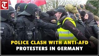 Police clash with NGO-led anti-AfD protesters outside party congress in Germany